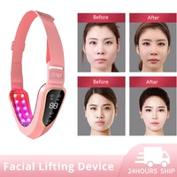 2 in 1 v shape facial massager v up lift belt facial lifting machine led photon therapy vibration massage double chin reducer