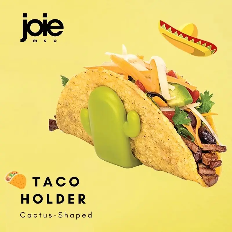 

JOIE 4pcs Chic Plastic Taco Holder Stand Tray Rack BPA Free Pancake Shelf Cactus Shape Sanitary Materials Kitchen Tools