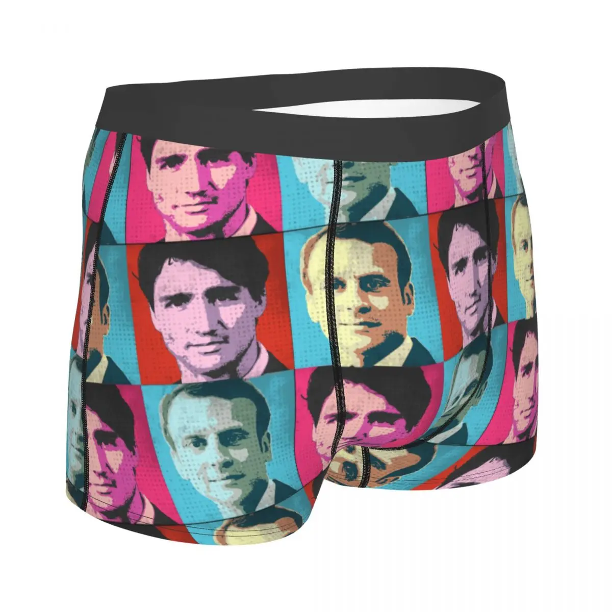 Мужские боксеры Humor Trudeau And Macron из полиэстера