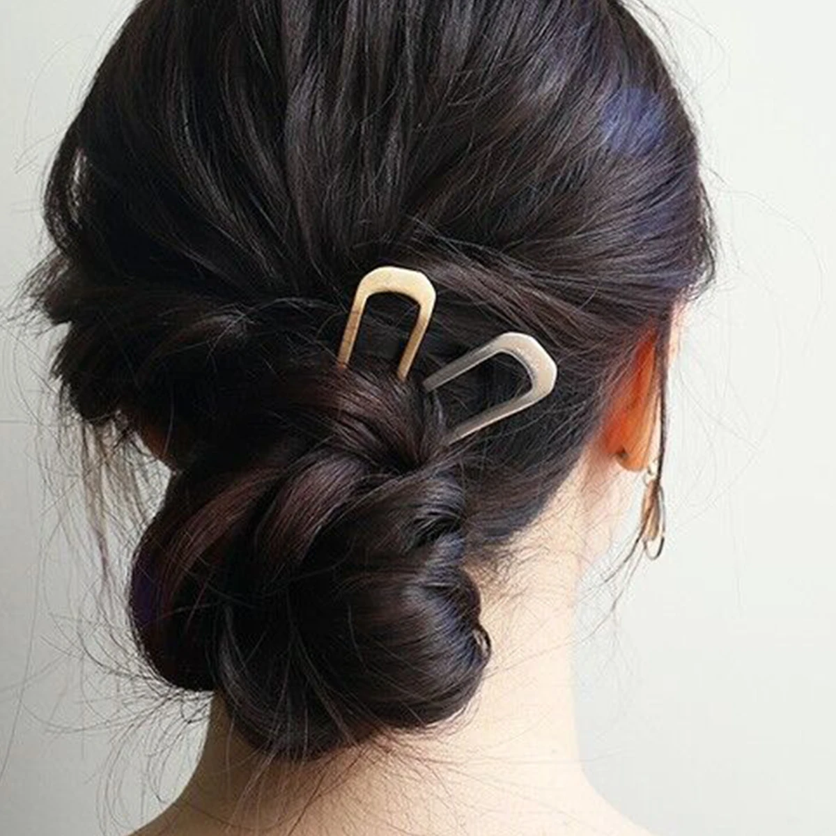 2 шт., U-образные металлические шпильки для волос | AliExpress