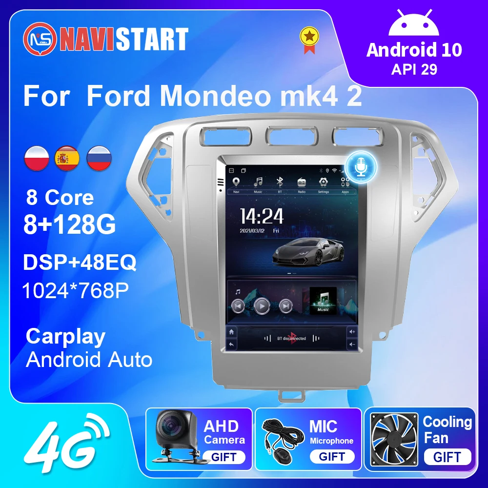 

NAVISTART Car Radio IPS Screen For Ford Mondeo Mk4 2007 2008 2009 2010 GPS Navigation Multimidia Stereo Player 4G WIFI No DVD