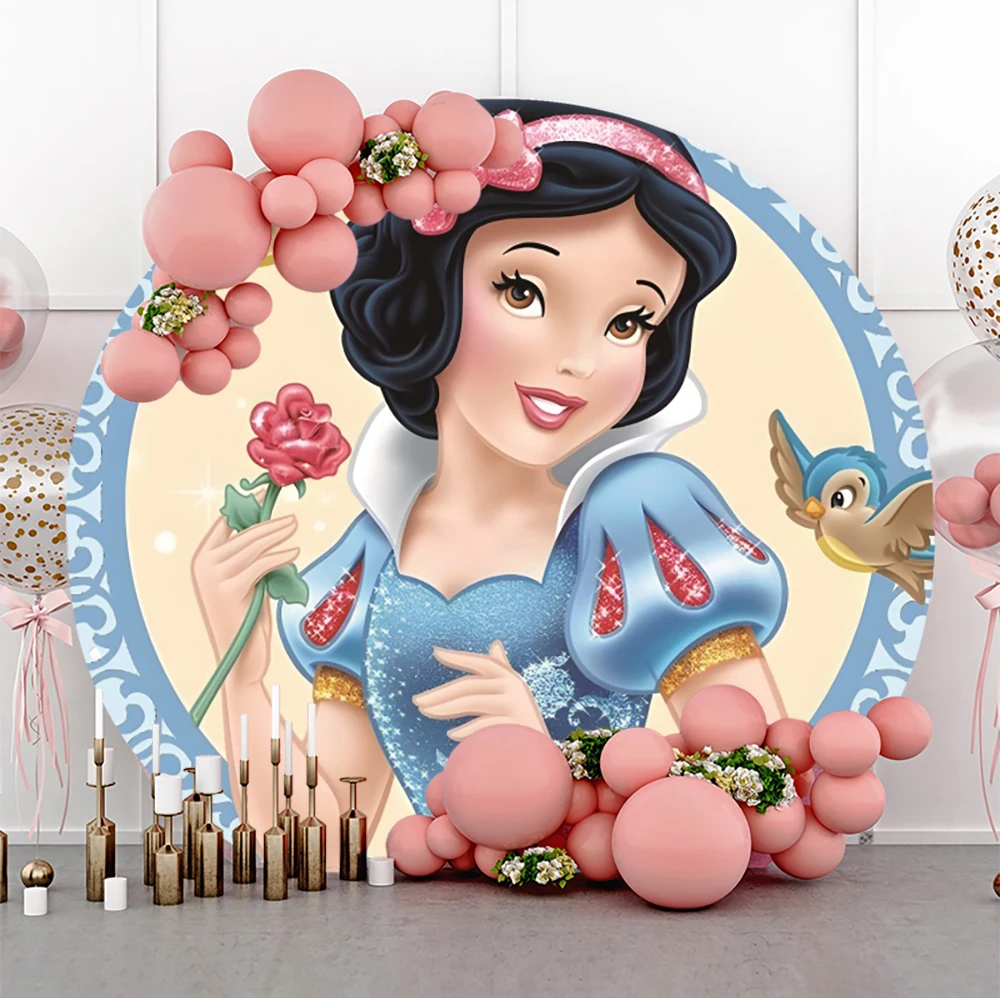 

Студийный фон для фотосъемки с изображением Принцессы Диснея Белоснежки эластичного круга украшение для дня рождения девочки