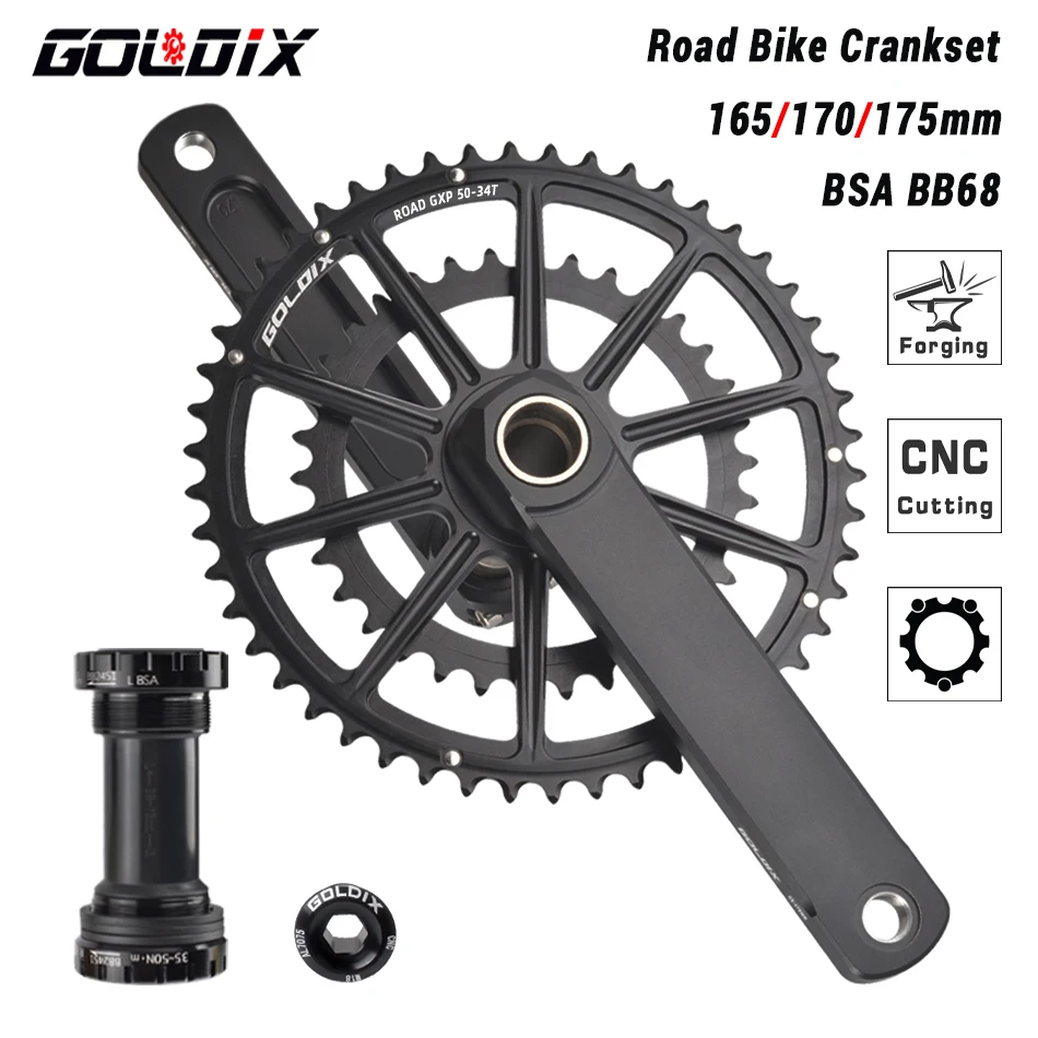 GOLDIX дорожный велосипед Crankset 165/170/172.5/175 мм длина рукоятка велосипеда GXP двойной
