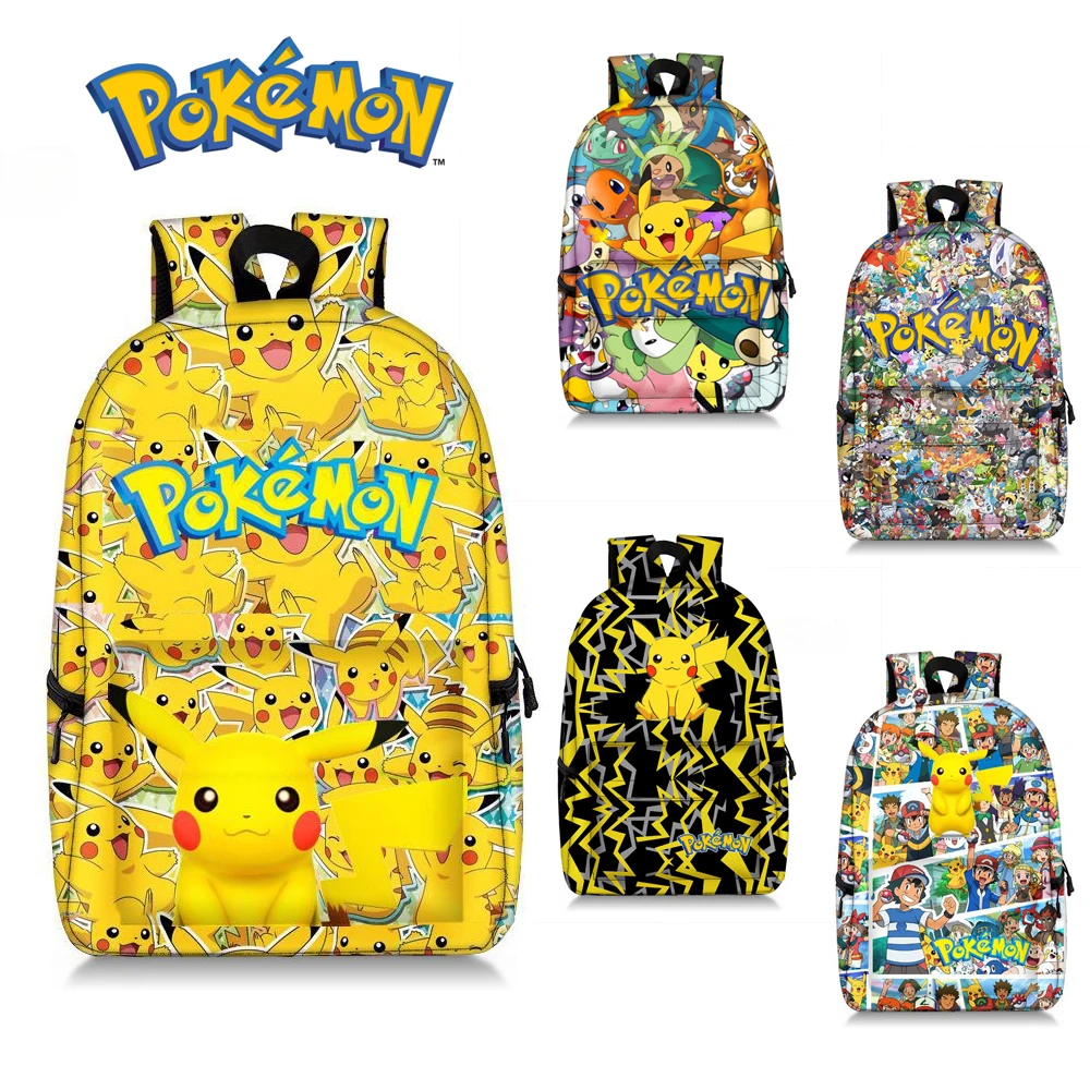 

Pokemon Backpack New Cartoon Fashion Pokémon Pikachu Backpacks for Kids Outdoor Leisure School Students Children's Schoolbag