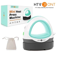 htvront portable mini heat press machine diy easy heating transfer iron on machines for clothes bags hats pads t shirts printing