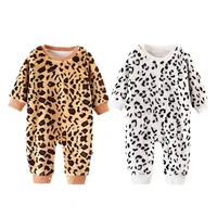 newborn jumpsuit autumn and winter models milk coral fleece romper baby clothes to go out childrens clothing