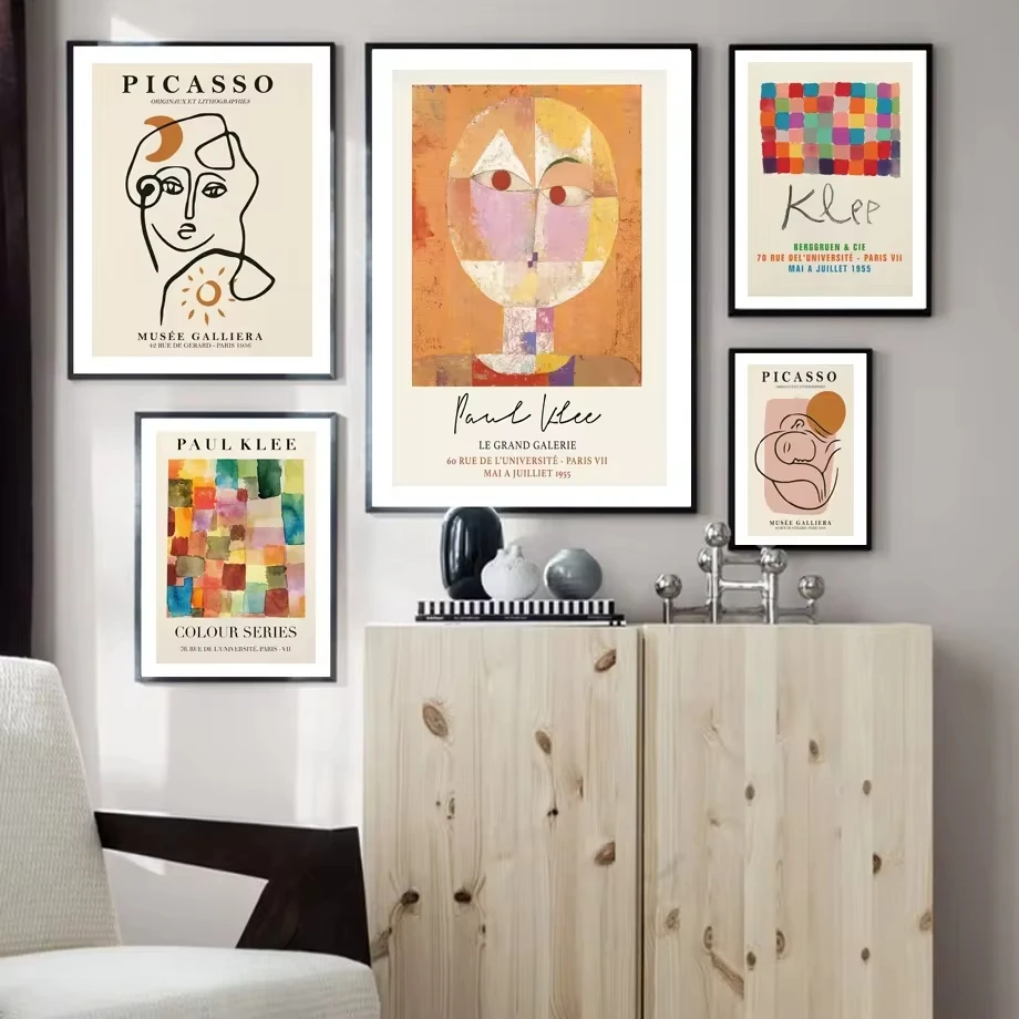 Настенная Картина на холсте пол Кли Пикассо абстрактные женские цветочные