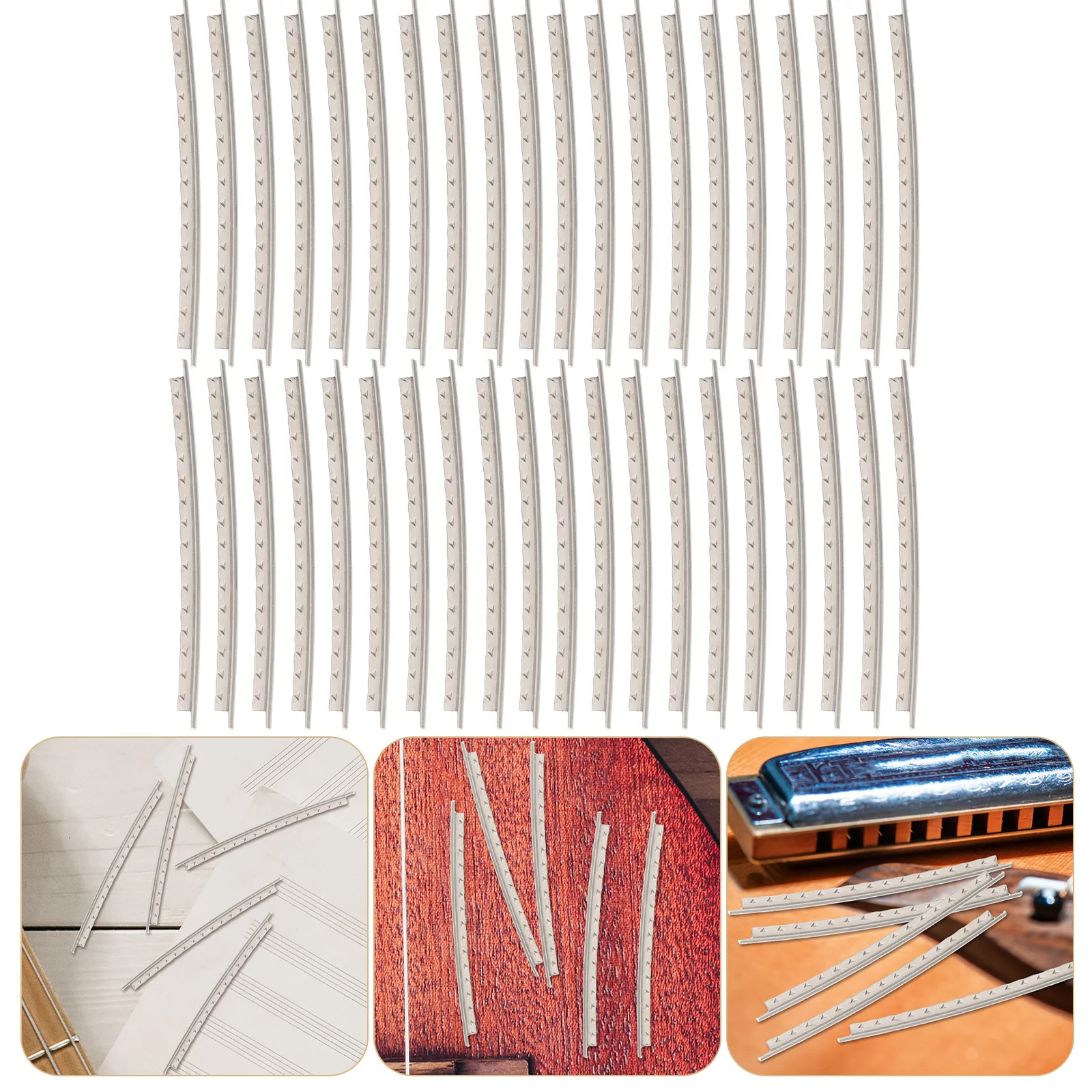 

40 Pcs Acoustic Guitar Frets Professional Fingerboards Guitar Fret Set Major Guitar Parts Cupronickel Guitar Accessories
