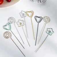 yoolov cocktail decoration signature clip snack sign cufe fruit fork mid autumn moon cake stainless steel new women