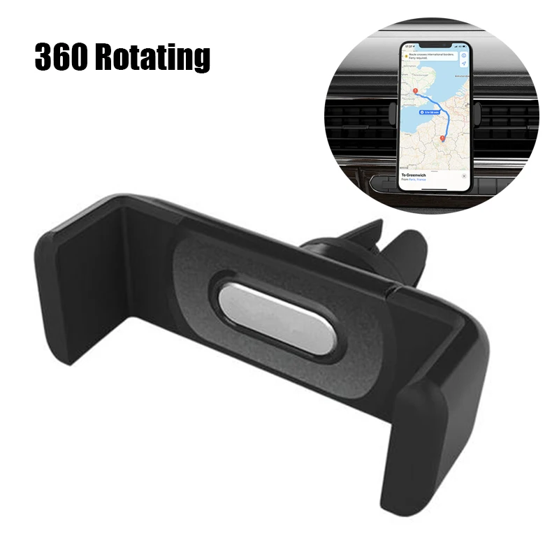 

360 Rotating Car Cell Phone Holder Universal Car Air Outlet Mount Clip for Mobile Phone Holder Car Interior Accessories