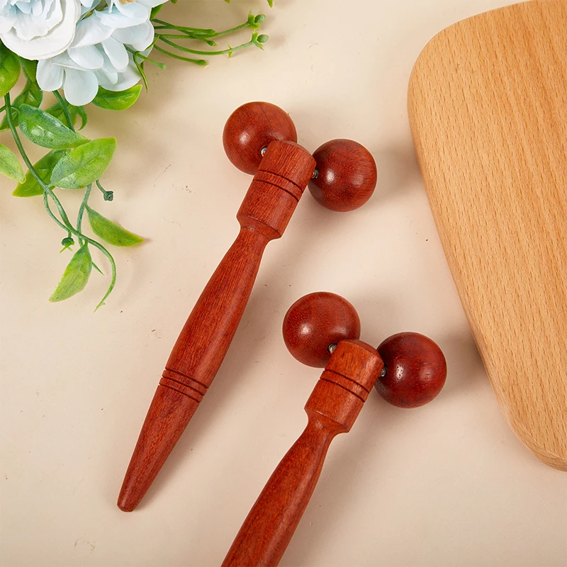 

Wooden Therapy Body Massage Tool Wood Roller Mini Hand Pushing For Full Body Muscle Pain Relief Acupoint Massager Care Tool