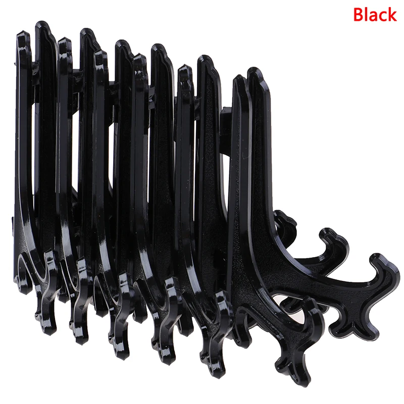 

12pcs 3inch Portable Plastic Easels Plate Holders Picture Frames Photo Book Pedestal Holder Display Stand Stander
