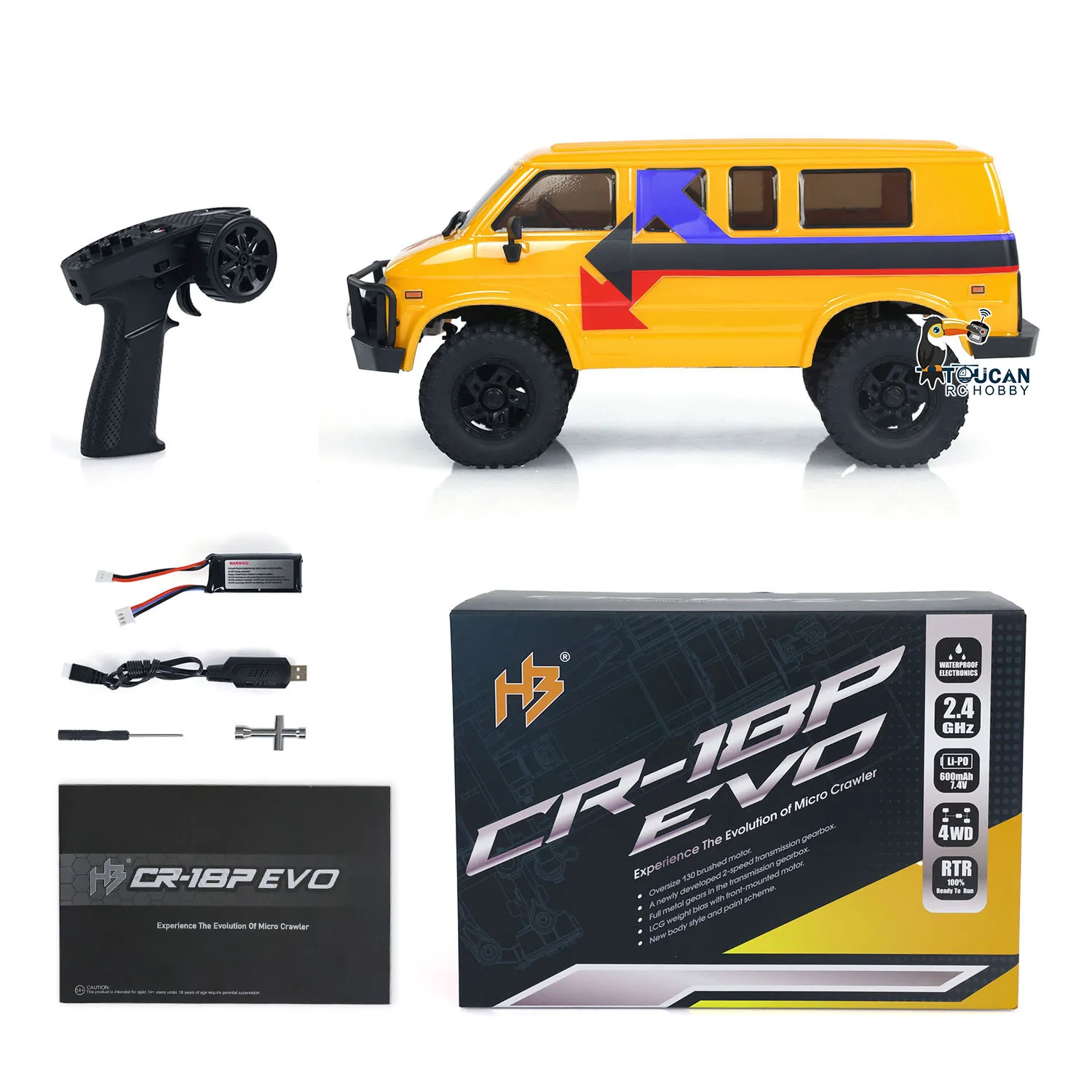 Фото RTR Hobby Plus 1/18 RC Гусеничный рок-автомобиль 4WD с дистанционным управлением Внедорожники для скалолазания Модель собранных окрашенных игрушек TH24026 №5