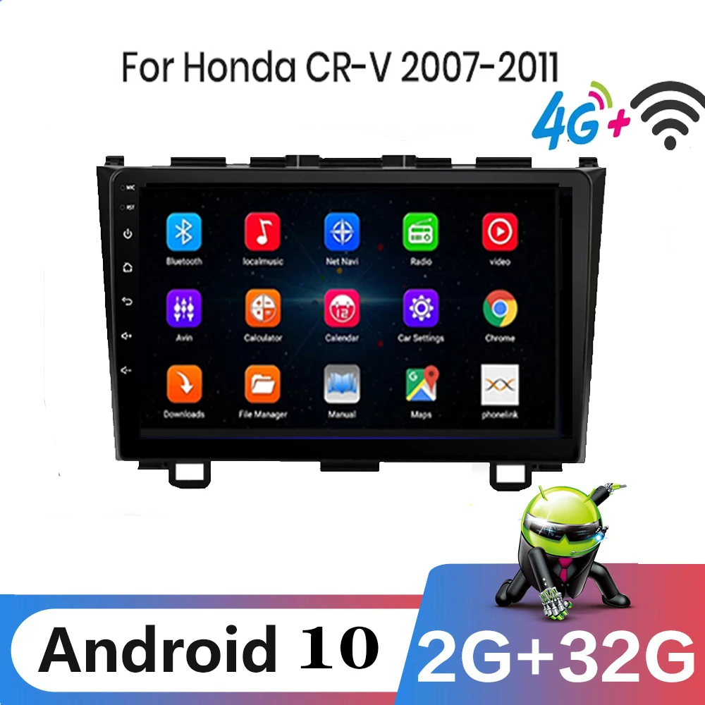 

4G WIFI 8 Core Android 10 2 Din Autoradio Car Radio Multimedia Player For Honda CRV CR-V 2006-2011 Carplay gps DSP RDS no dvd