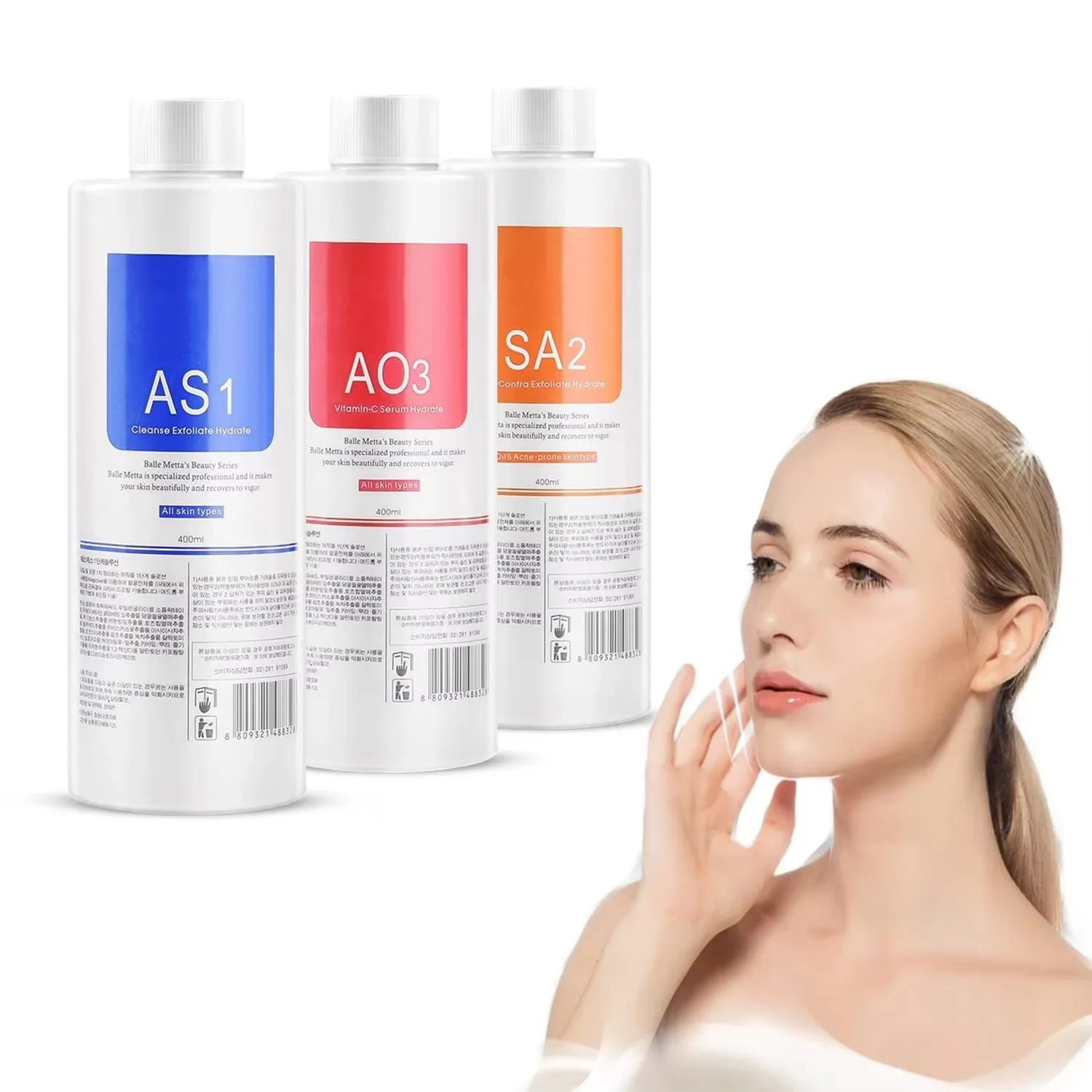 Уход за кожей лица AS1 SA2 AO3 Hydro Aqua Peel Solution сыворотка для дермабразии маленькая