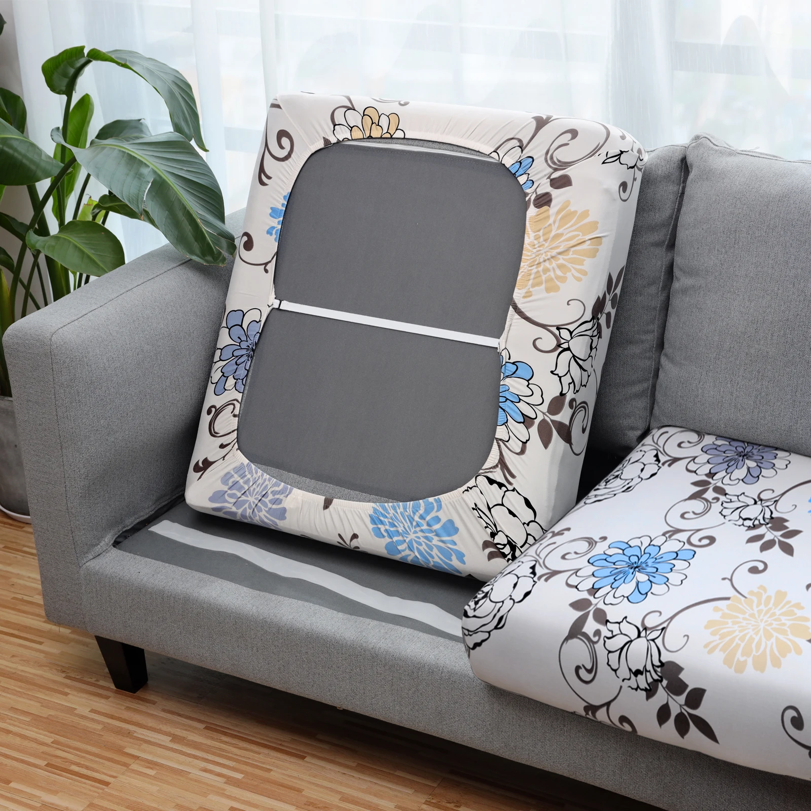 

Sofa Seat Cushion Cover Furniture Protector for Pets Kids Stretch Washable Removable Slipcover Printed Sofa Couch Cushion Covers