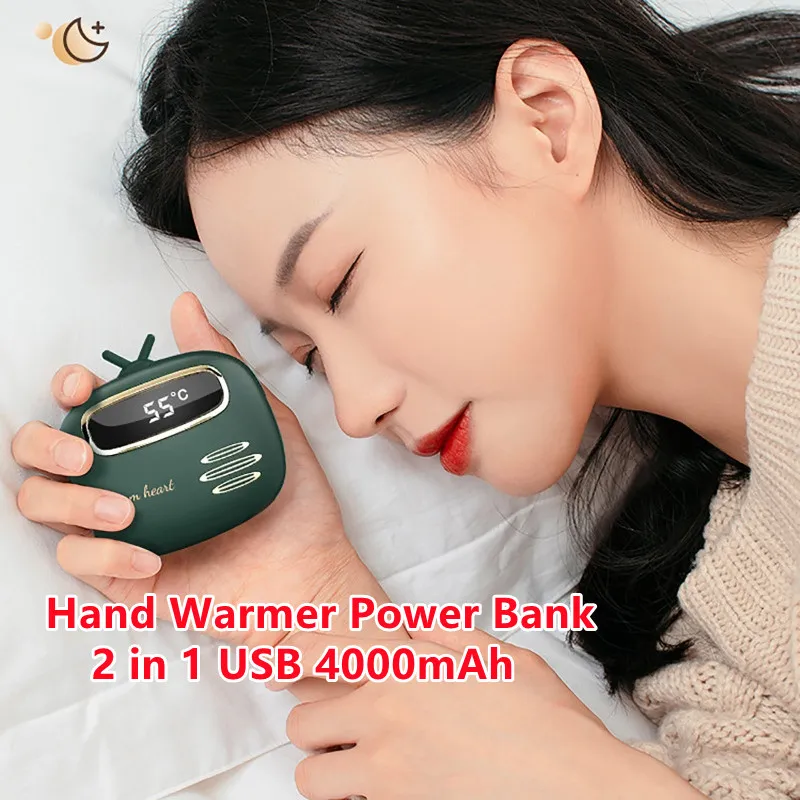

2 in 1 Winter Mini Portable Usb 4000mAh Velvet Hand Warmer Mobile Power Bank Hand Warmers Rechargeable Heater Handwarmer