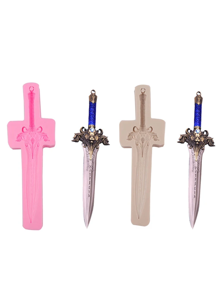 

Long Sword Silicone Mold Kitchen Resin Baking Tool DIY Cake Pastry Fondant Moulds Chocolate Dessert Lace Decoration Supplies