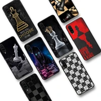 chess board pieces phone case for samsung s20 lite s21 s10 s9 plus for redmi note8 9pro for huawei y6 cover