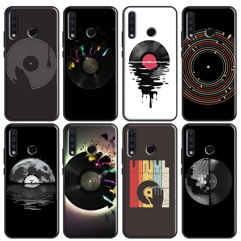 Vinyl DJ Record Art Case For Huawei P30 P20 P40 P60 Pro Nova 9 5T P Smart Honor Magic 5 Lite X8 X9a 50 70 Cover