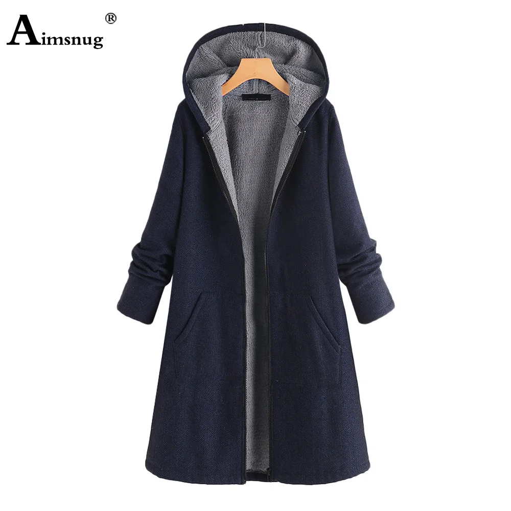 

Womens Fashion Cotton Coats Large Big Female Hoodies 2022 Winter Casual Hooded Outerwear Women Solid X-Long Flocking Overcoats