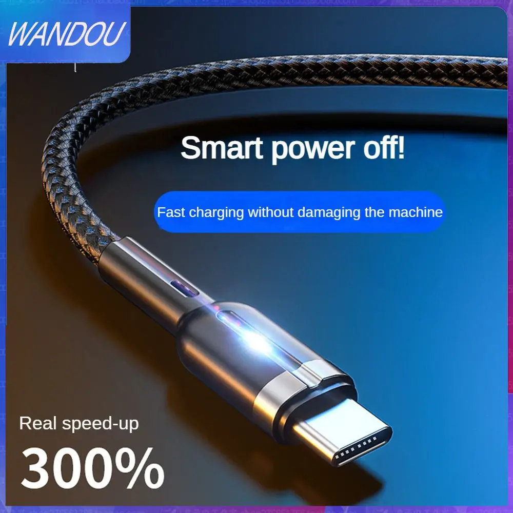 

Fast Charging Micro Usb Cable Intelligent Power Off With Breathing Light Cable Braided Rope Usb Type C Magnetic