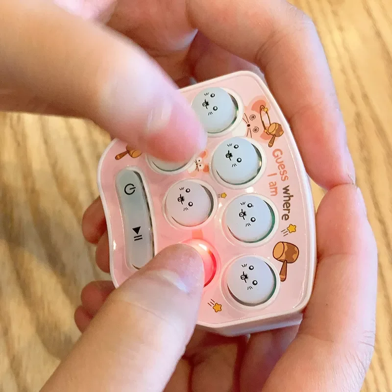 

New in Portable Game Console Keychain Children Handheld Game Console Toy Puzzle Nostalgic Cartoon Creative New Year Christmas Gi