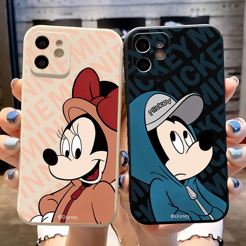 

Fashion Letter Mickey Mouse Phone Case For iPhone 11 12 13 Pro 12 13 Mini X XR XS Max 6s 7 8 Plus Anime Soft