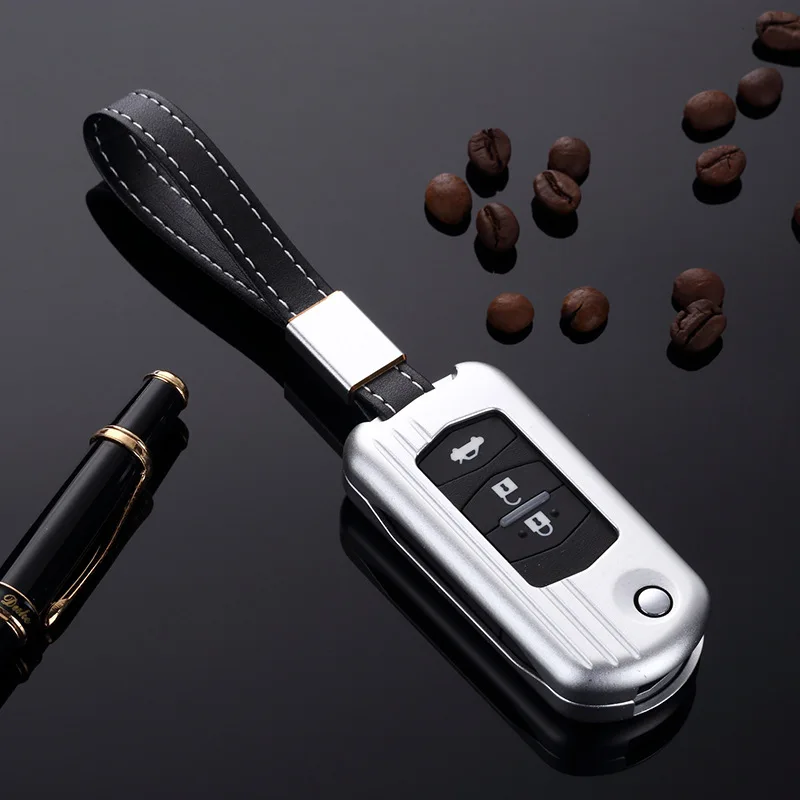 

Aluminum Alloy Car Key Case Key Cover case Key Shell keychain accessories for Mazda 2 3 5 M6 Folding Key