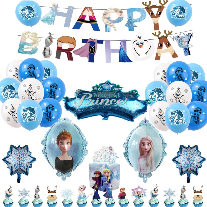 Замороженные украшения для дня рождения воздушный шар Холодное сердце Эльза