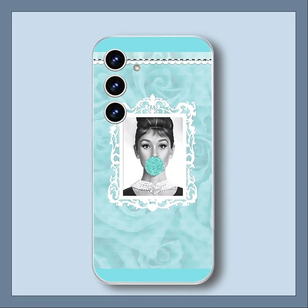 Синий чехол для телефона A-ti-ffany Samsung Galaxy A52 A12 A51 S21 Edge S22 ULTRA S23 S20LITE Plus Ultra Transparent Cover