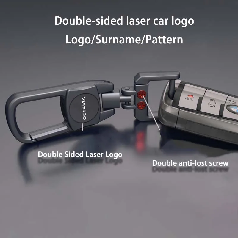 Автомобильный металлический брелок для ключей подвеска кожаное кольцо Skoda OCTAVIA 5E