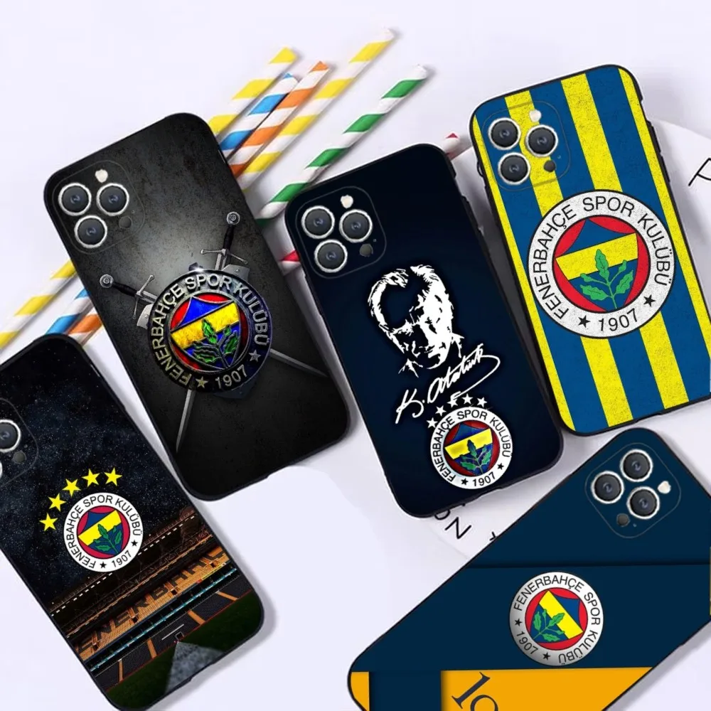 Football F-Fenerbahce Phone Case For iPhone 16 15 14 13 12 Pro Max 11 7 8 Plus XR XS Shockproof Silicone Soft Shell
