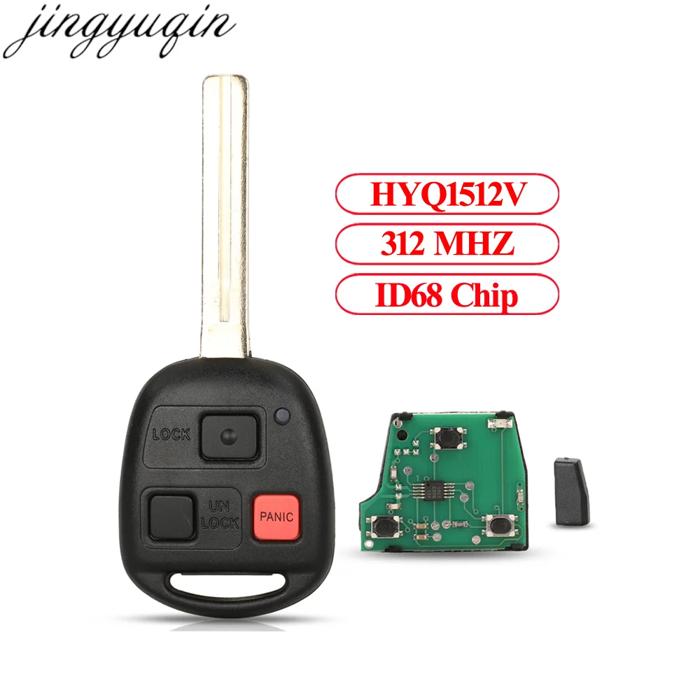 Jingyuqin Автомобильный ключ сигнализации hyq1512v 312 МГц ID68 для Lexus ES 250 GS SC 300 LS 400 LX 450 470
