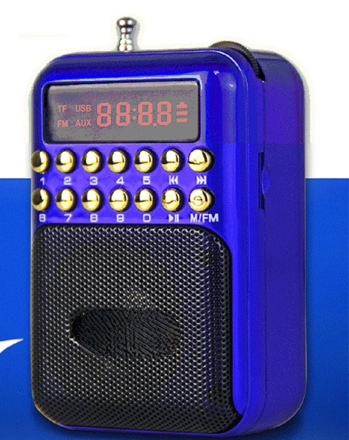 

Radio FM Radio Mini Portable Rechargeable Radio Receiver Speaker Support USB TF Card Music MP3 Player