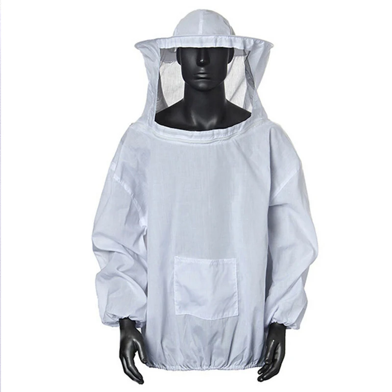 Professional Cotton Beekeeping Protective Jacket Smock Suit Beekeeper Breathable Clothes Bee Keeping Veil Dress With Hat Suit