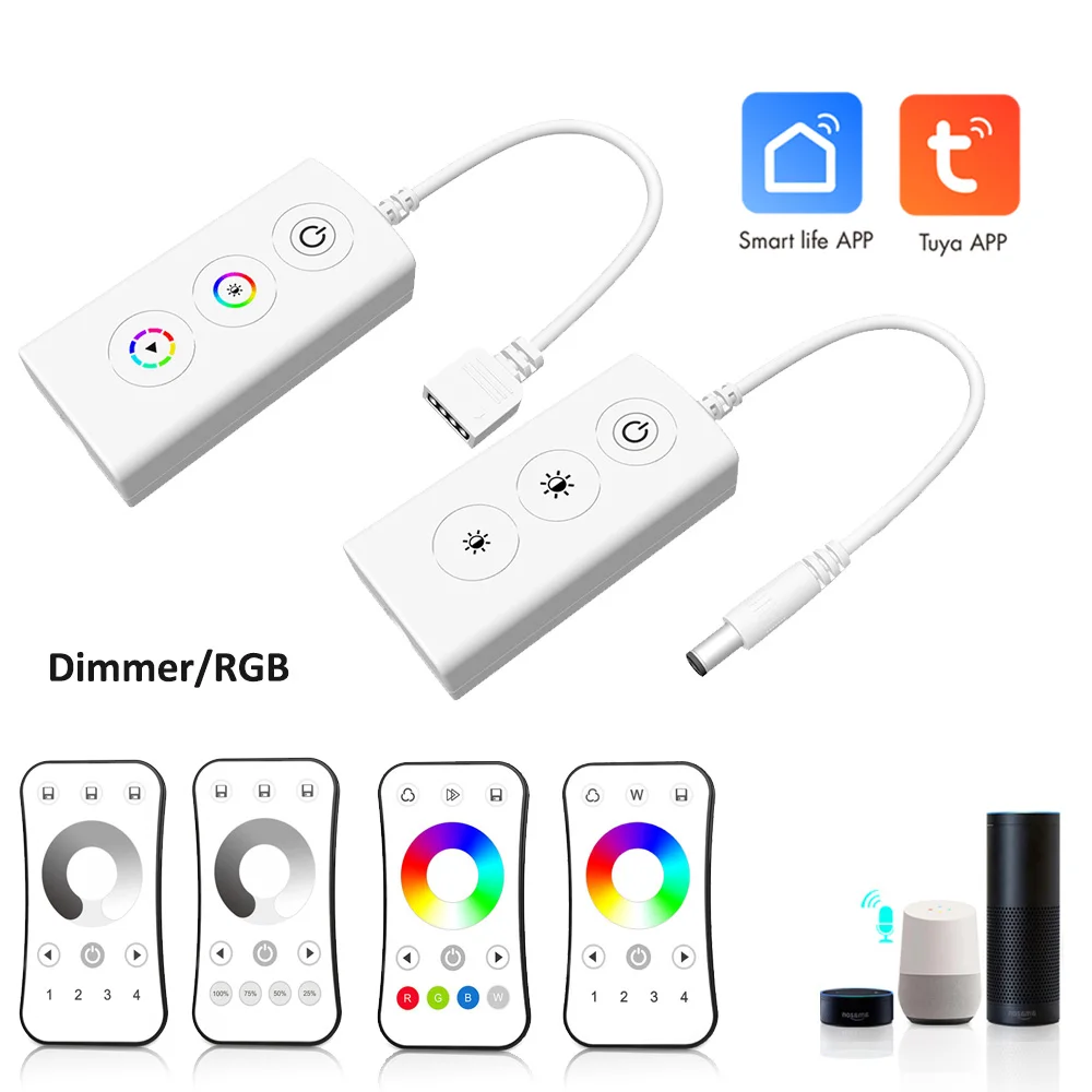 

Смарт-контроллер светодиодный Tuya, Wi-Fi, 5 В, 12 В, 24 в пост. Тока