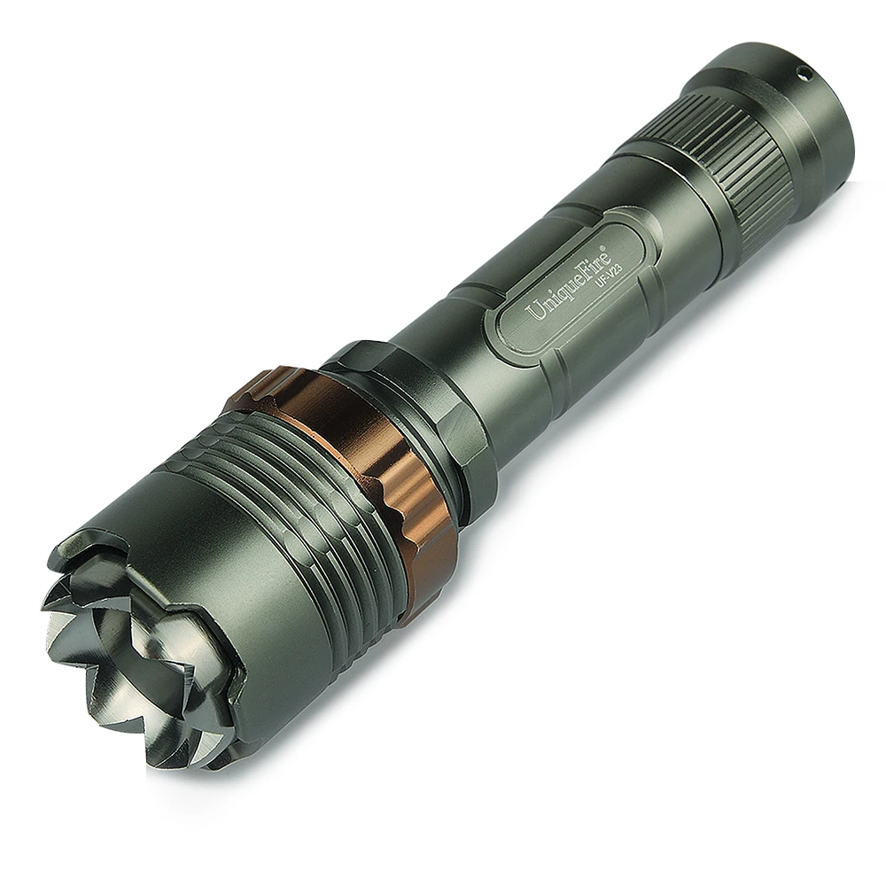

UniqueFire V23 LED Tactical Flashlight High Power 5 Modes Adjustable Police and Military Equipment Zoomable Waterproof Torch