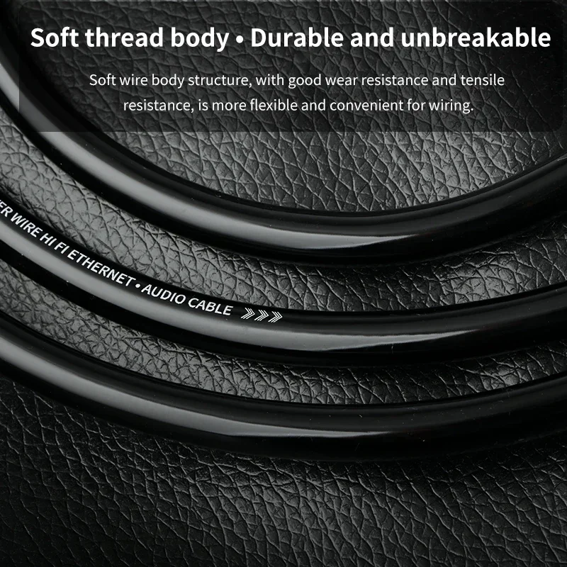 Сетевой кабель Hi-end чистое серебро CAT 8 Ethernet-кабель 10 гигабитная сеть 40 Гбит/с 2000