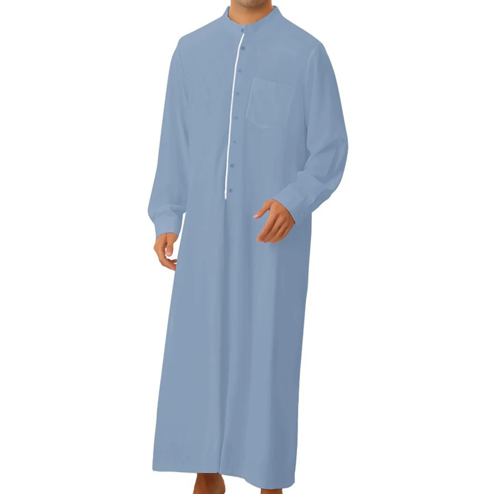 Islam Muslim Men Clothing Jubba Thobe Abaya Homme Musulman Caftan Islamic Robes Saudi Arabia Pakistan Eid Fashion Dress Djellaba