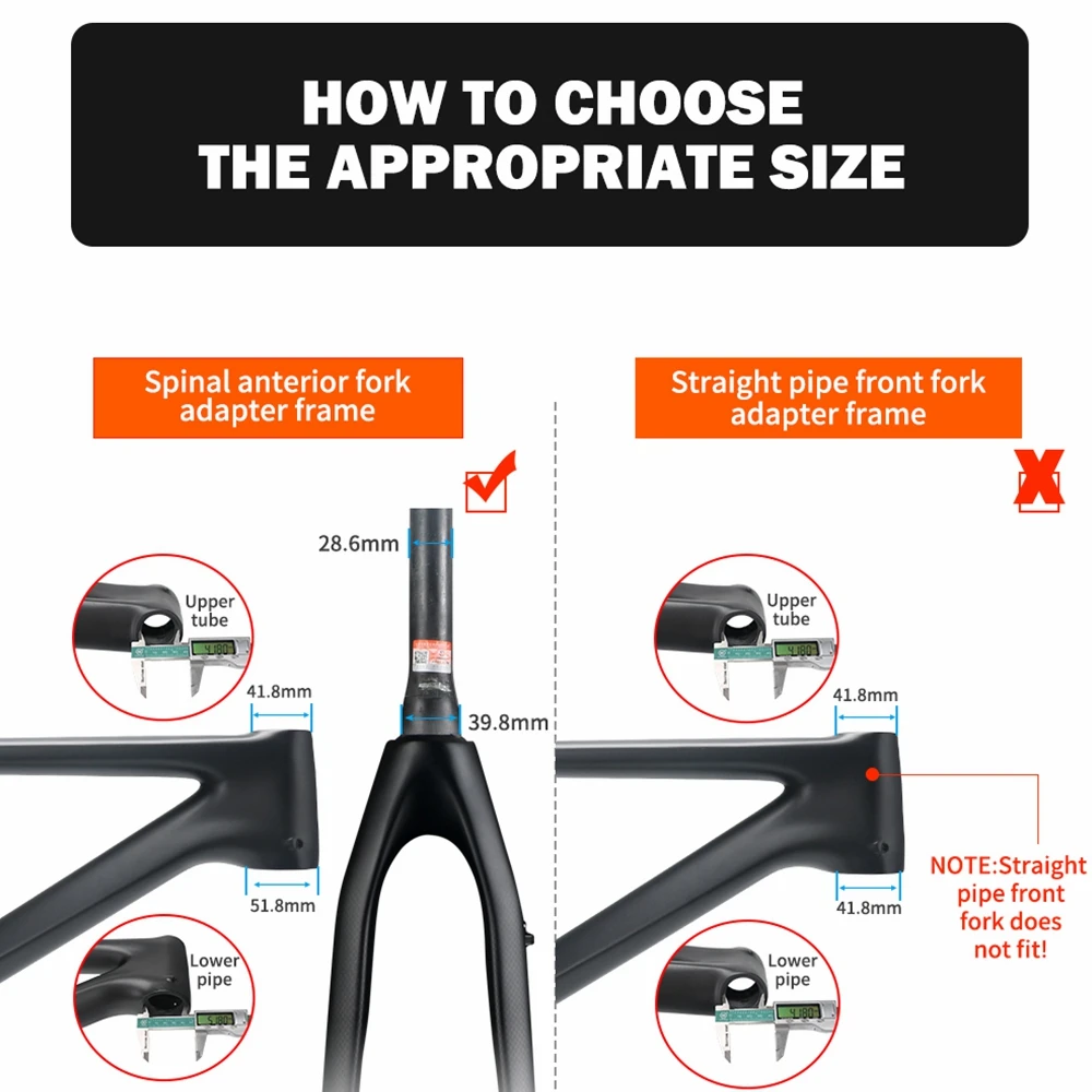 Передняя вилка для велосипеда TOSEEK горная горного жесткая из углеродного волокна