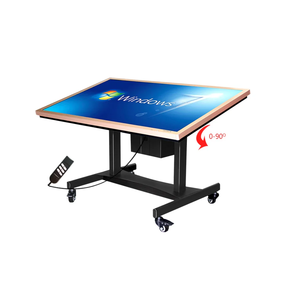 

wired remote control rotating tv trolley stand 360 degree swivel