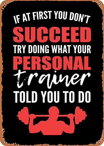 

Gym Vintage Look Metal Sign Patent Art Prints Retro Gift 8x12 Inch