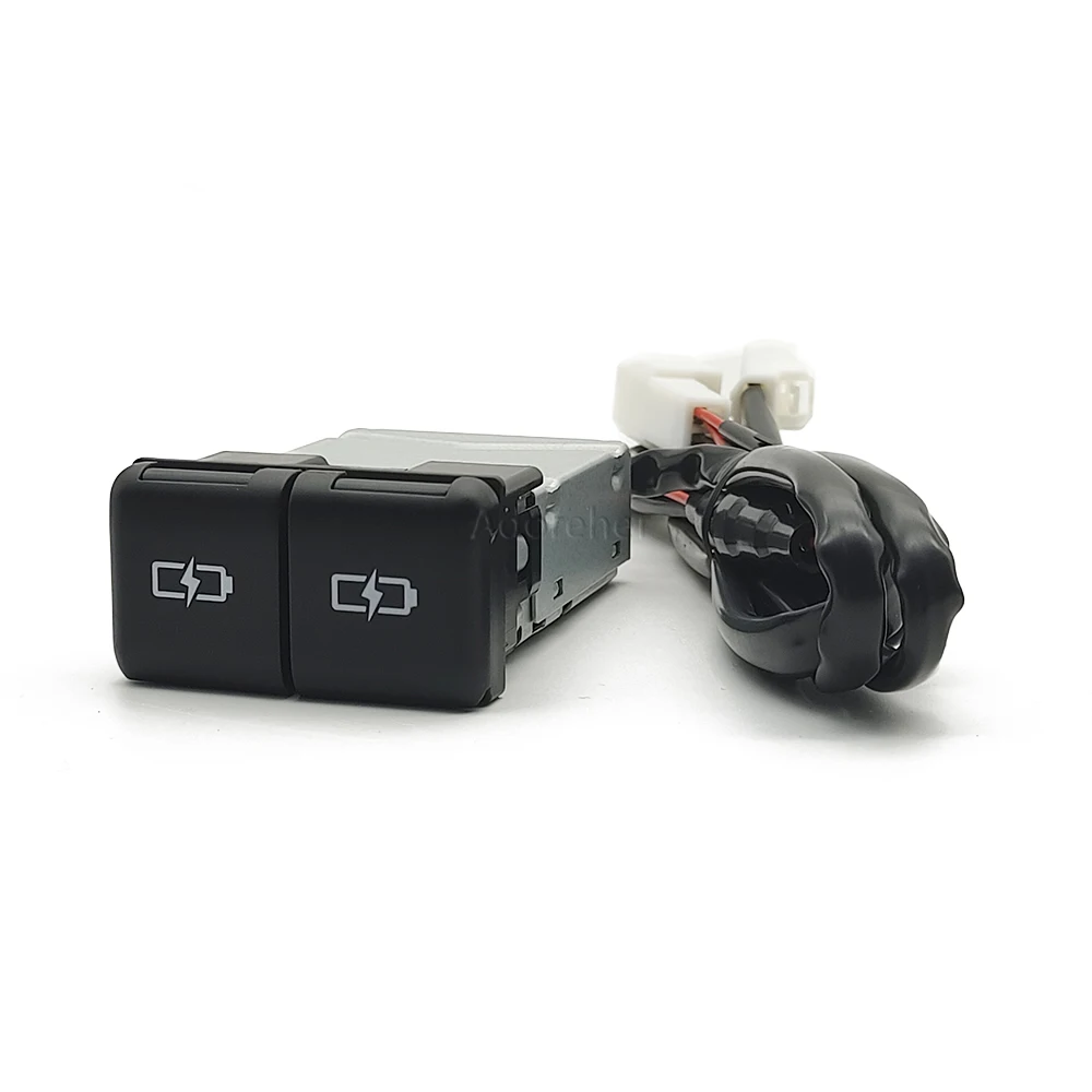 

Car USB Type-C Quick Charger For Toyota Sienna Camry Highlander Corolla RAV4 Land Cruiser 70 Prado 2018-2022 wire socket 1pc