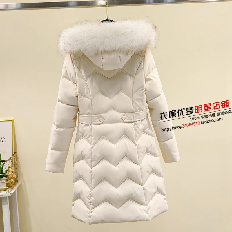 Down Padded Coats Women's Mid-Length 2022 Winter New Korean Version Slim Winter Padded Jacket Thickened Coat