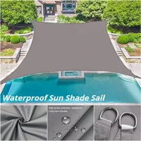 Outdoor Awning Waterproof Sun Shade Sail Garden Canopi For Terrace Car Canvas Awnings Rectangle Pool Sun-Shelter Sunshade Sail