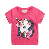 2 3 4 5 6 7 years baby girl cotton t shirts kids unicorn print t shirt for girls children summer short sleeve tops tee