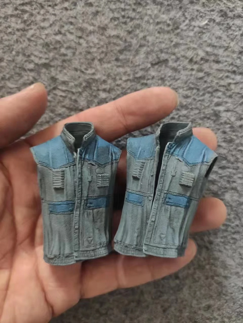 

Blue 1/12 Scale Two Vest Models For 6"Action Figures Doll