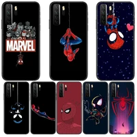 marvel spiderman black soft cover the pooh for huawei nova 8 7 6 se 5t 7i 5i 5z 5 4 4e 3 3i 3e 2i pro phone case cases