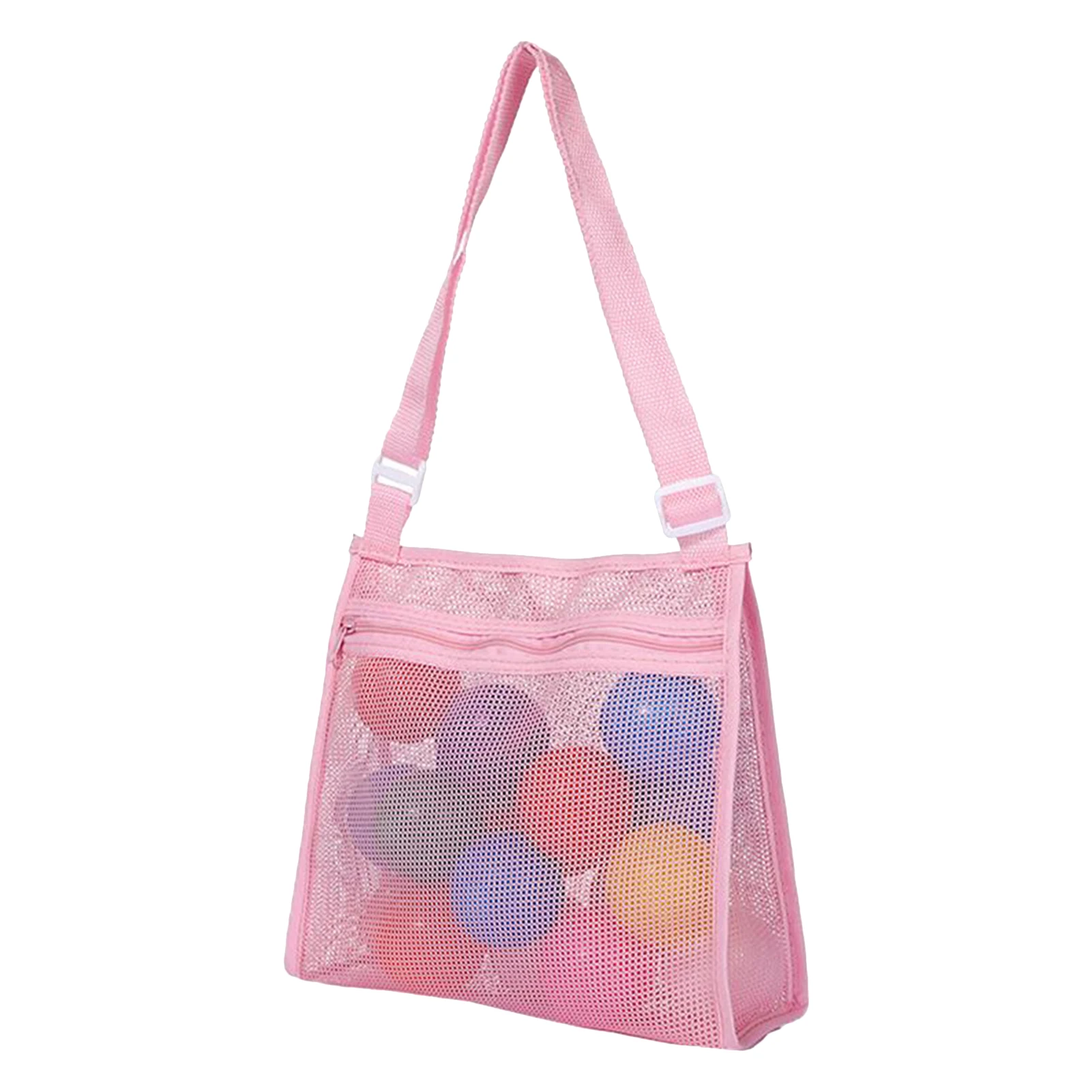 

Portable Mesh Bag Kids Beach Toys Storage Bags Large Beach Bag For Sand Toys Seashells Swimming Camping Vacation Accessories